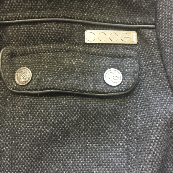 COOGI Charcoal Wool-Blend Coat Detachable Hood XL - Picture 4 of 8